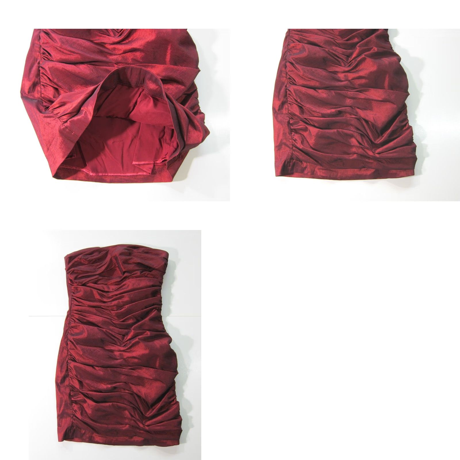 Jessica McClintock Vintage Jessica McClintock Red Satin Ruched Sleeveless Prom Cocktail Dress 6/M Size M / US 6-8 / IT 42-44 - 8 Thumbnail