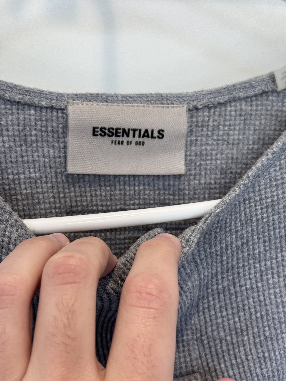 Essentials Fear of God Essentials Mens Gray Waffle LS Sweater Size XL Size US XL / EU 56 / 4 - 5 Thumbnail