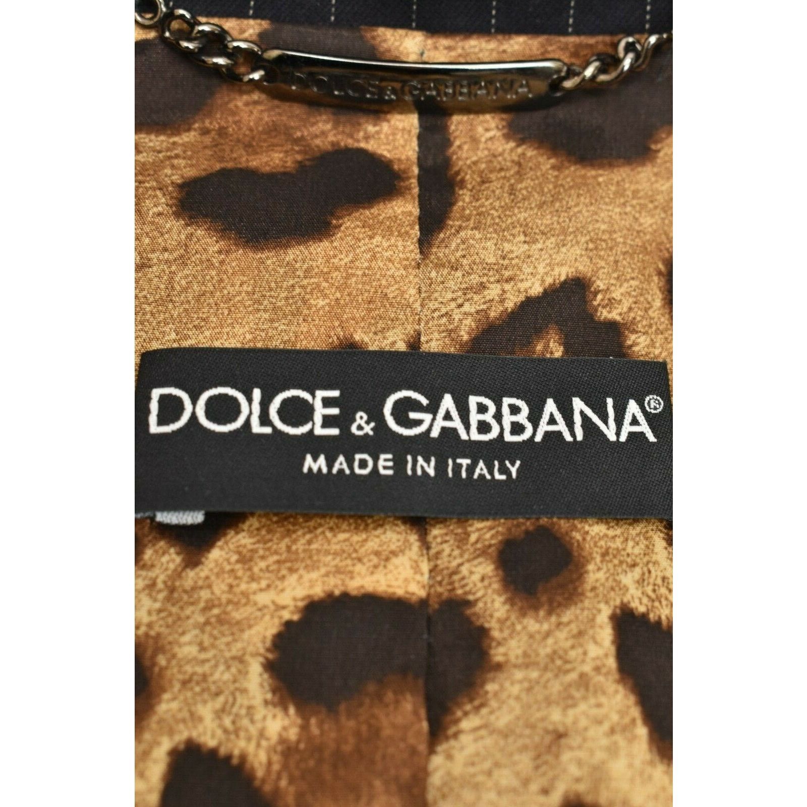 Dolce & Gabbana DOLCE GABBANA DARK NAVY STRIPE WOOL BUTTON BLAZER 50 US 16 Size XXL / US 16-18 / IT 52-54 - 12 Thumbnail