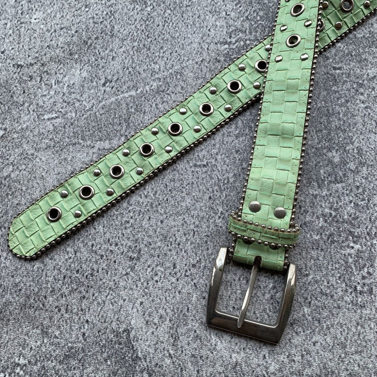 Japanese Brand Vintage Y2k Studded Belt Christian edrei Size ONE SIZE - 2 Thumbnail