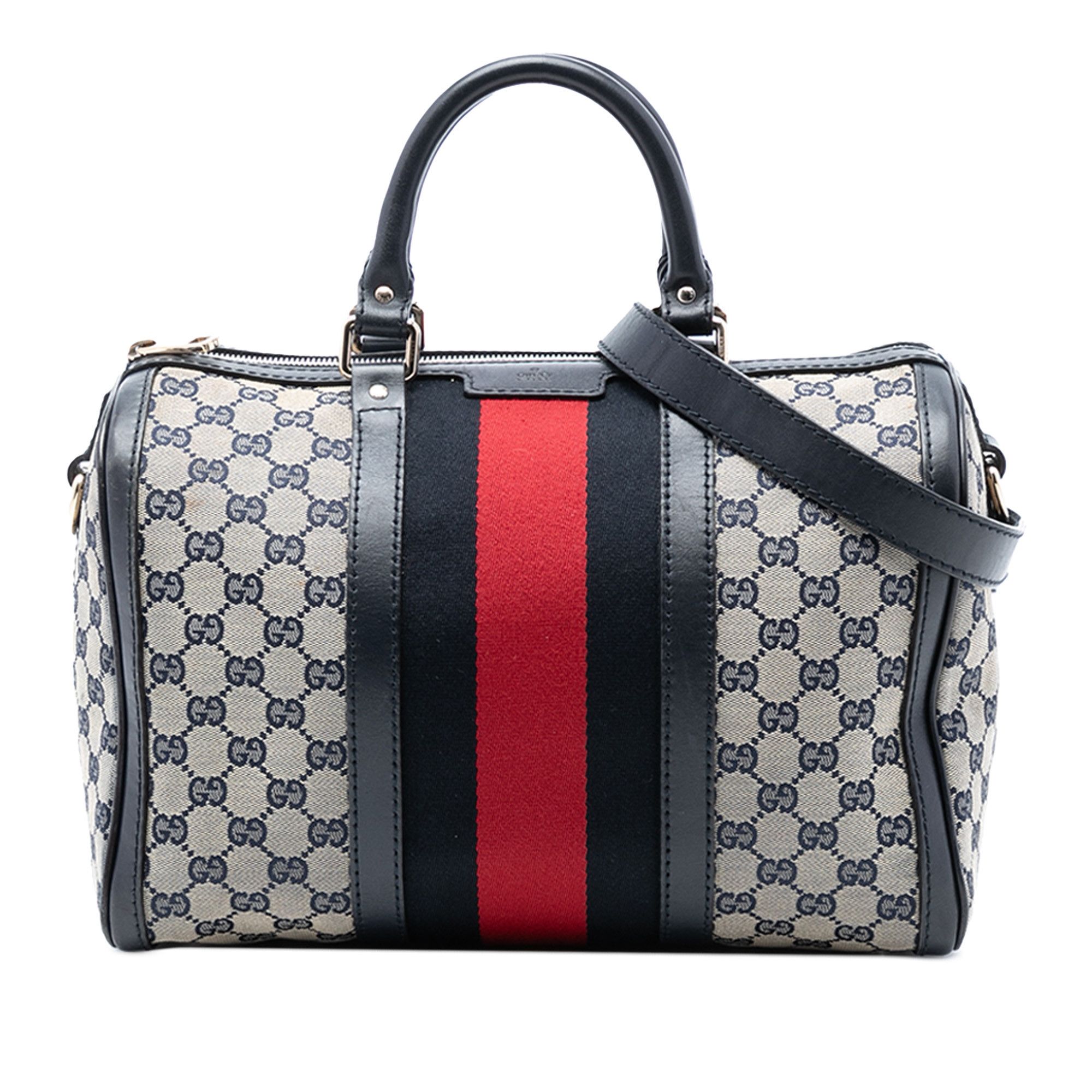 Gucci Gucci Medium GG Canvas Web Joy Boston Bag Size ONE SIZE - 1 Thumbnail