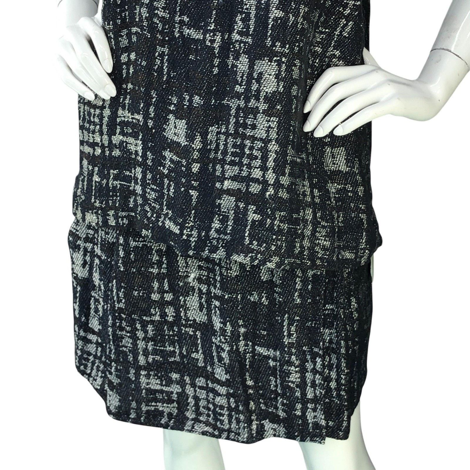 A.L.C. A.L.C. Skirt Set Tank Top L 10 Black White Sleeveless Linen Size 32" / US 10 / IT 46 - 3 Thumbnail