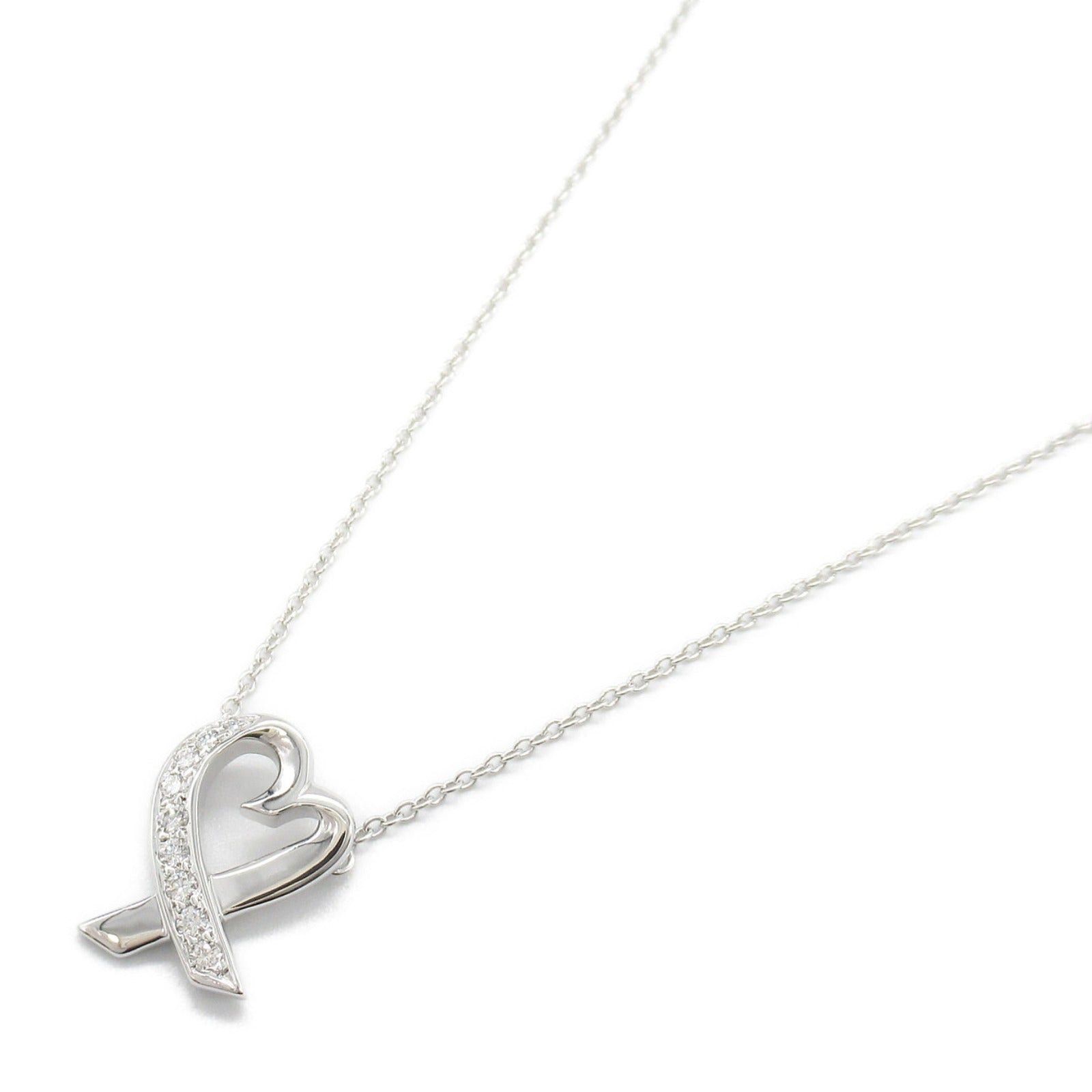 Tiffany & Co. Tiffany Co Loving Heart Diamond Necklace K18Wg (White Gold) Clear Size ONE SIZE - 1 Thumbnail