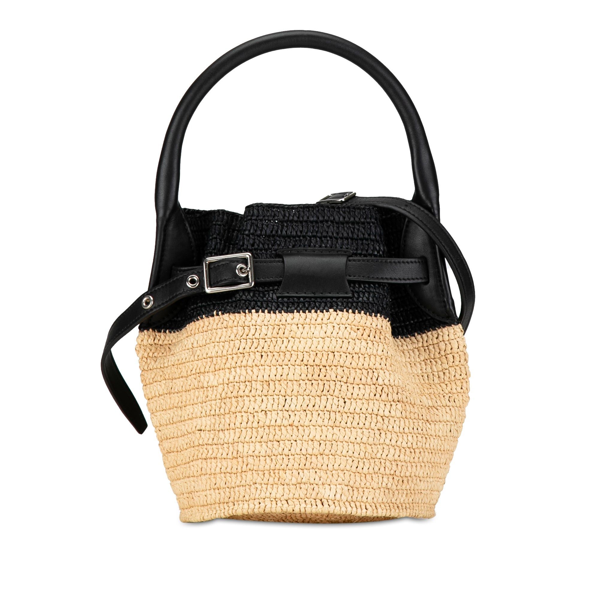 Celine Celine Woven Raffia Nano Bucket Bag Brown Size ONE SIZE - 1 Thumbnail