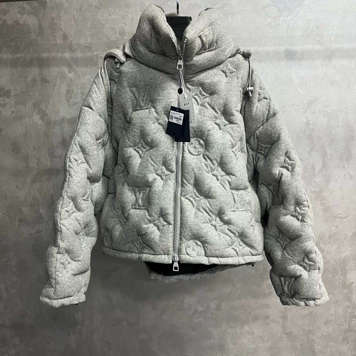 Louis Vuitton Louis Vuitton Gray Quilted Zip Jacket Size US L / EU 52-54 / 3 - 1 Thumbnail