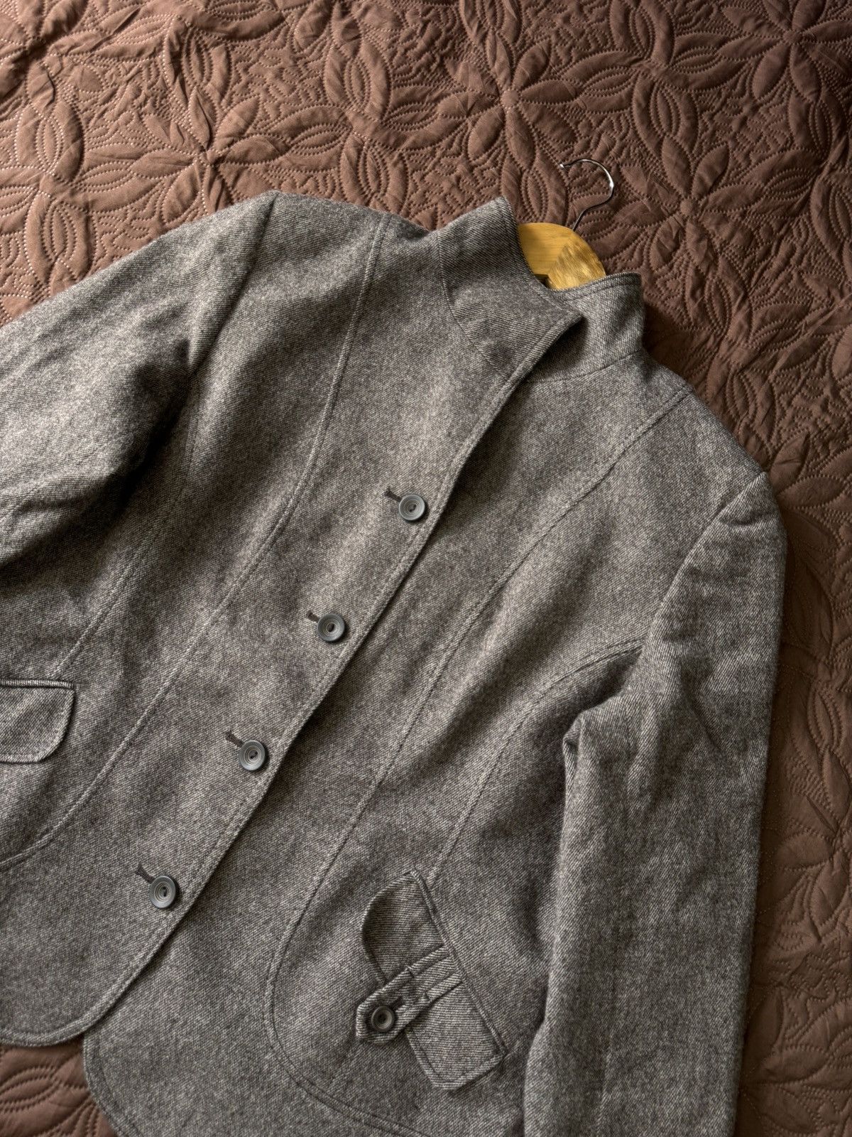 Kansai Yamamoto Kansai bis wool blazer architectural jacket Size S / US 4 / IT 40 - 3 Thumbnail