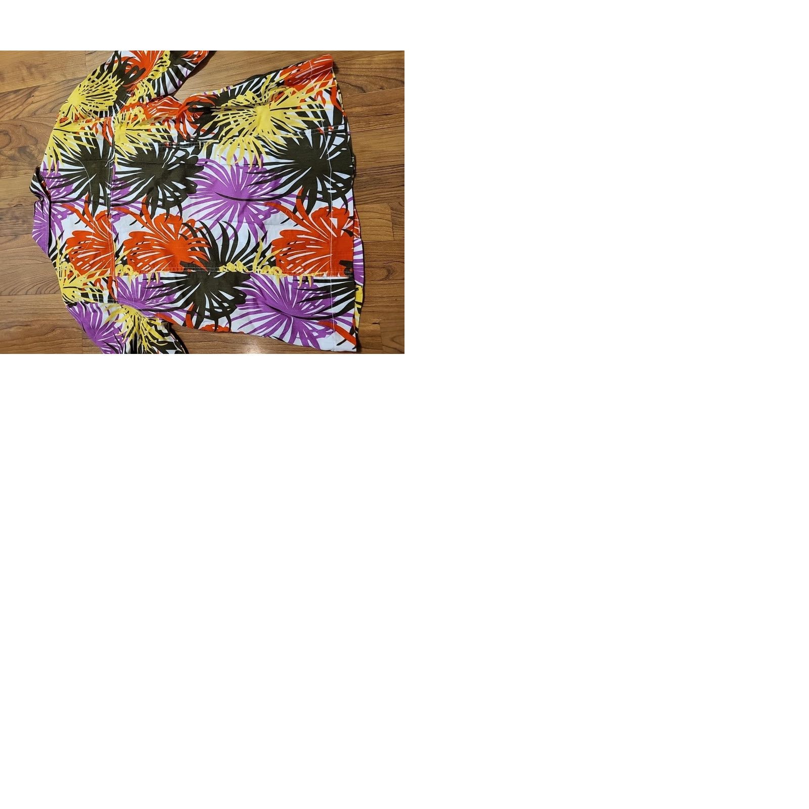 J Brand Analogy Women's Denim Jacket Floral Multicolor Short Sleeve Long Sleeve Pockets Button Regular L Jacket Coat cotton jacket Women Fashion Size L / US 10 / IT 46 - 10 Thumbnail