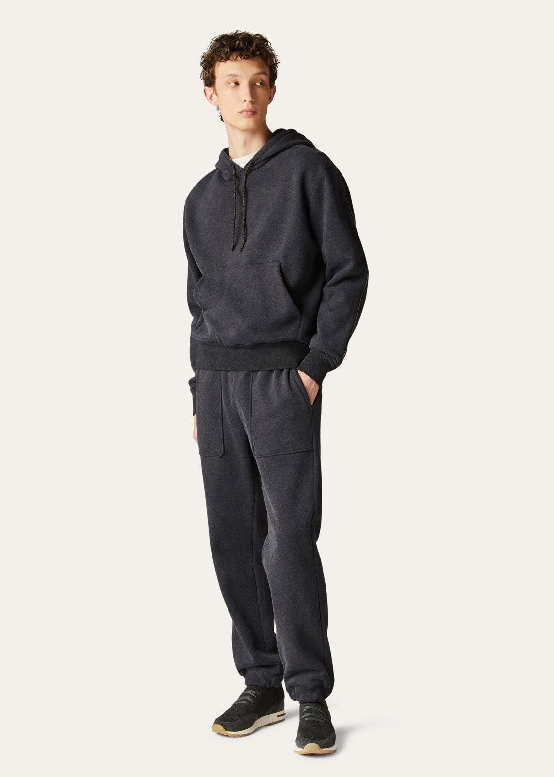 Loro Piana o1srvl11e1224 Cotton Jersey Hoodie in Black Size US M / EU 48-50 / 2 - 3 Thumbnail