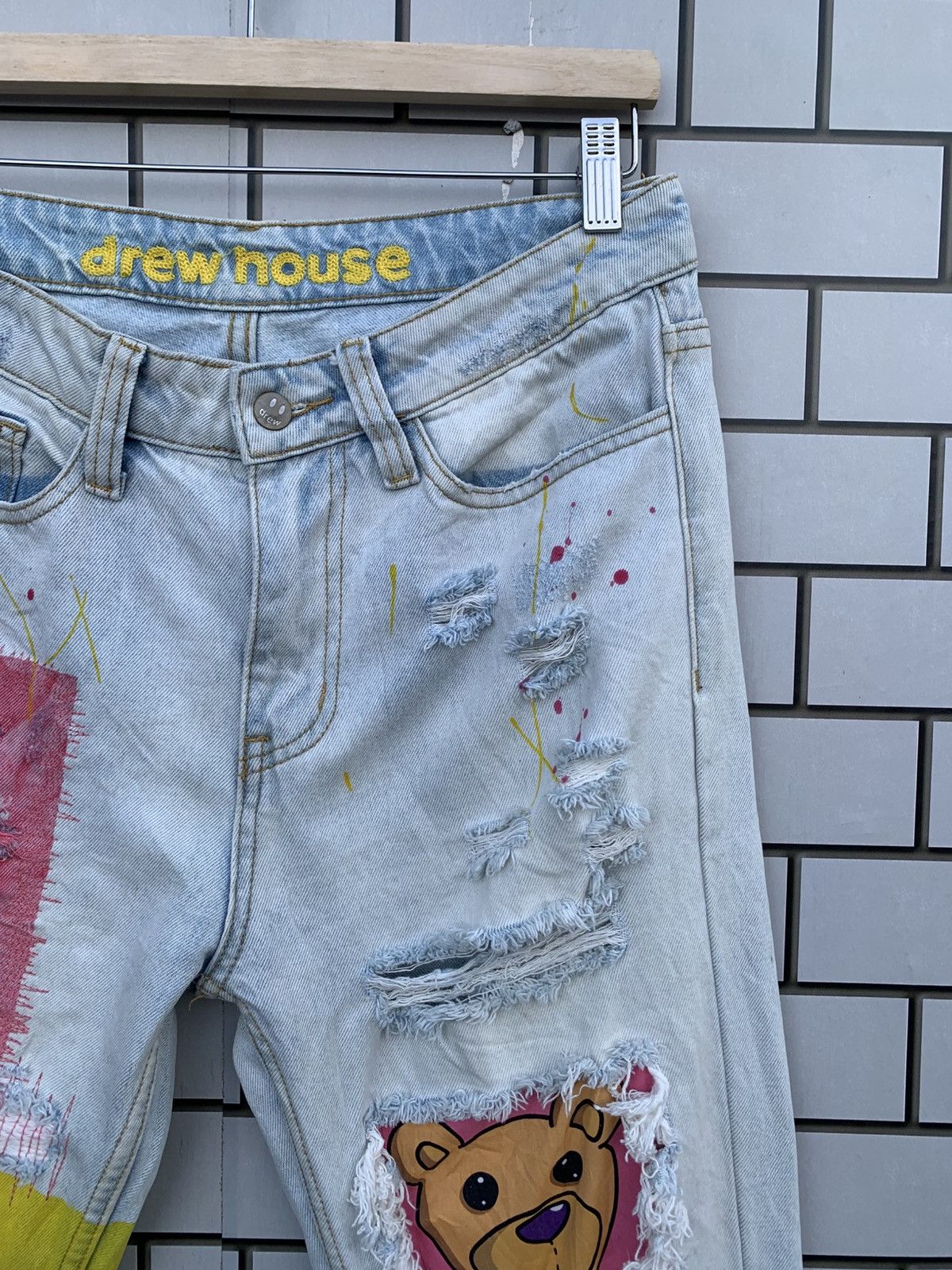 Drew House Drew House Smile Distressed Denim Size US 30 / EU 46 - 6 Thumbnail