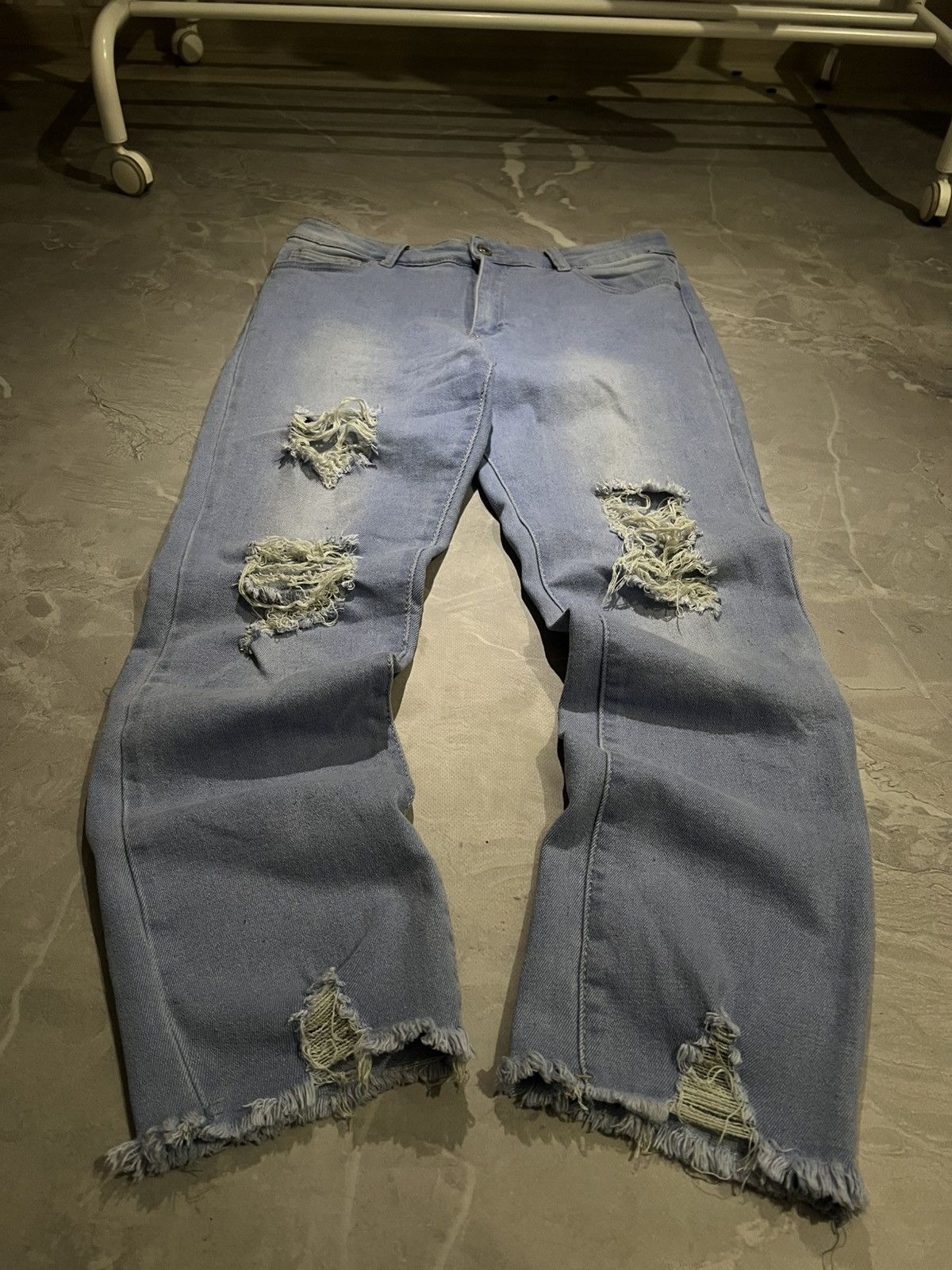 Japanese Brand Dark Blue Underground Distressed Jean / Japanese Style 90 Size US 32 / EU 48 - 1 Thumbnail