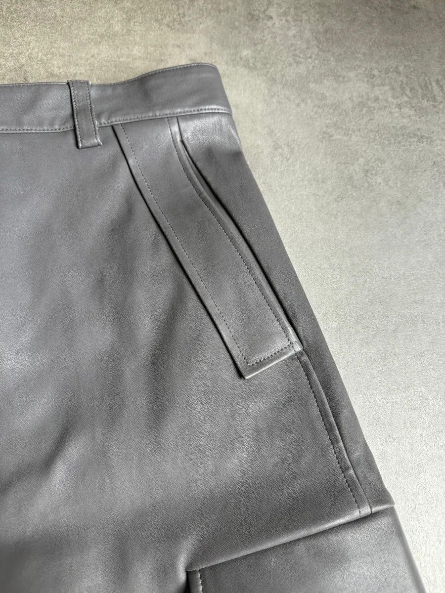 Givenchy SS2023 Givenchy 1/1 Sample Grey Leather Brut Cargo Shorts Size US 34 / EU 50 - 10 Thumbnail