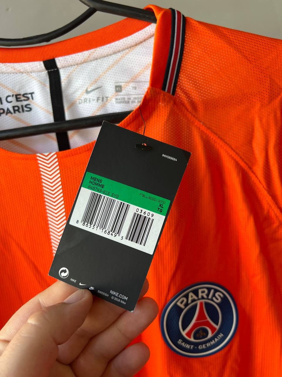 Nike NEW! 2018/19 PSG PARIS SAINT GERMAIN PLAYER ISSUED JERSEY Size US XL / EU 56 / 4 - 6 Thumbnail