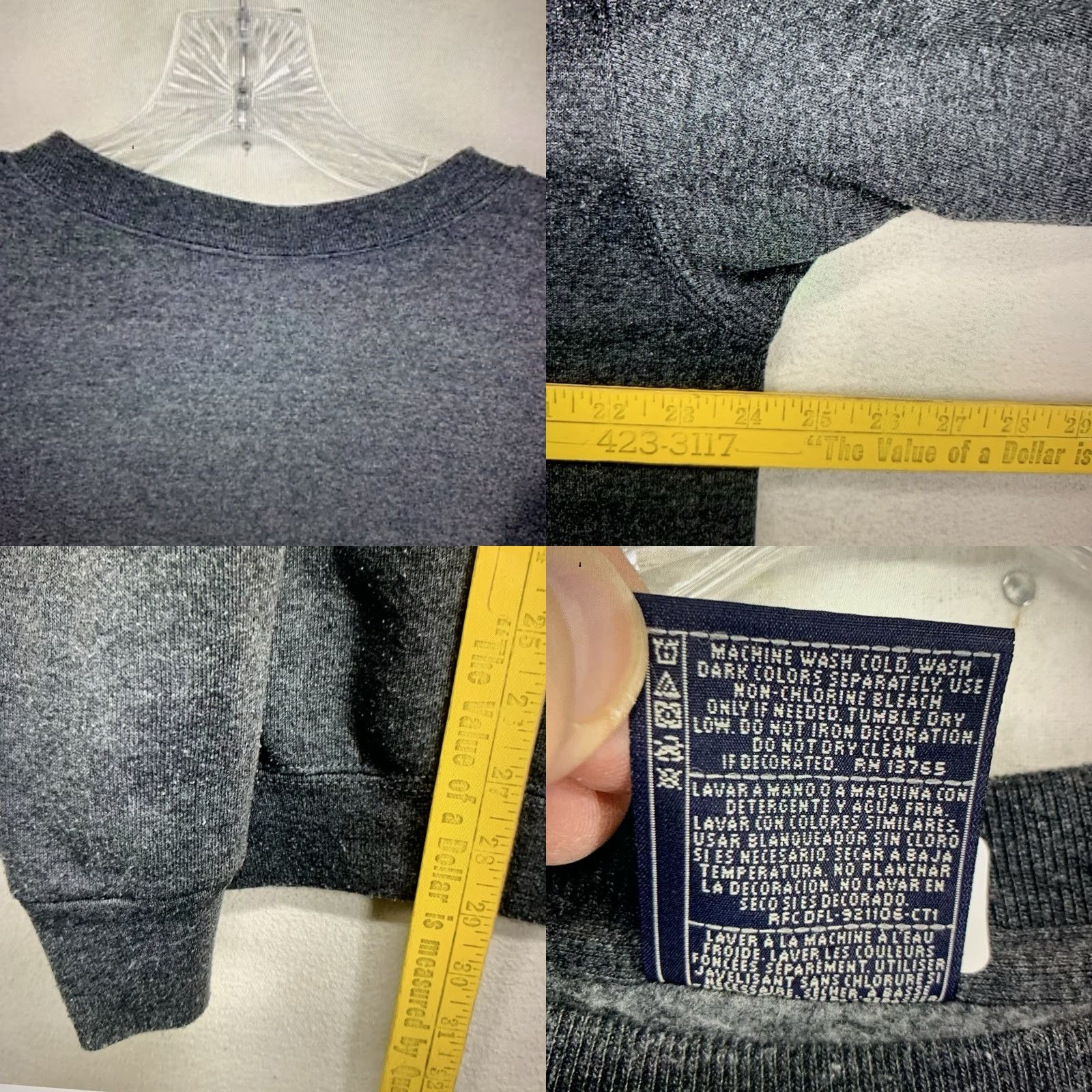 Vintage VINTAGE Pluma Sweatshirt Crewneck Mens XL Dark Gray Short Description: plain, solid pattern Size US XL / EU 56 / 4 - 8 Thumbnail