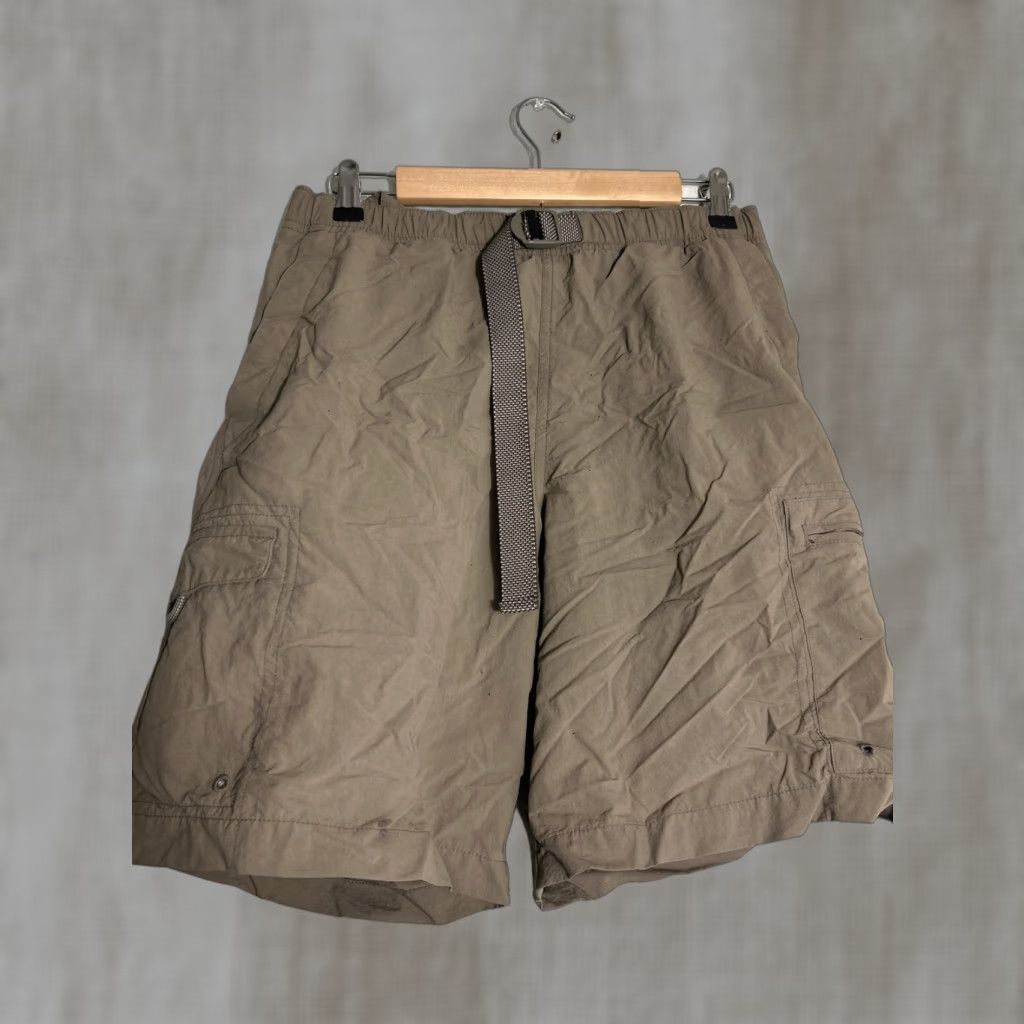 Vintage Columbia Cascade Creek II Water Shorts Bermuda Lined Belted Mens Small Brown Green Nylon Quick Dry Pockets Size US 30 / EU 46 - 1 Thumbnail