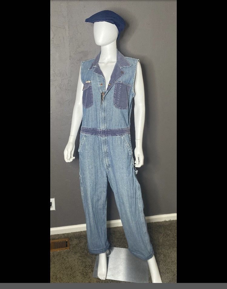 image of Vintage Diesel Coveralls Size S Diesel Industry Jumpsuit 90's in Light Blue, Women's