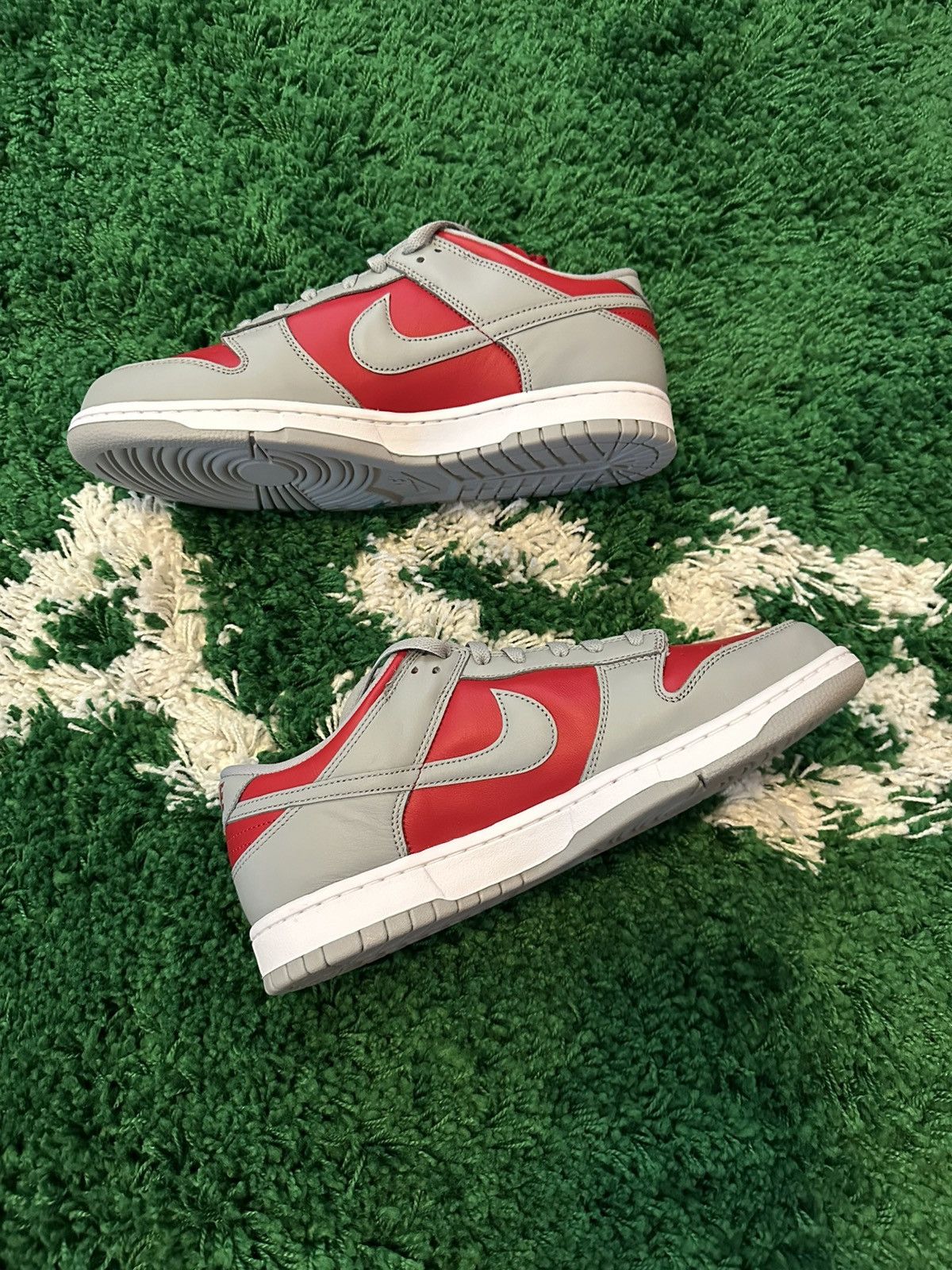 Nike Nike Dunk Low QS Silver Varsity Red Sneakers 11 Size US 11 / EU 44 - 3 Thumbnail