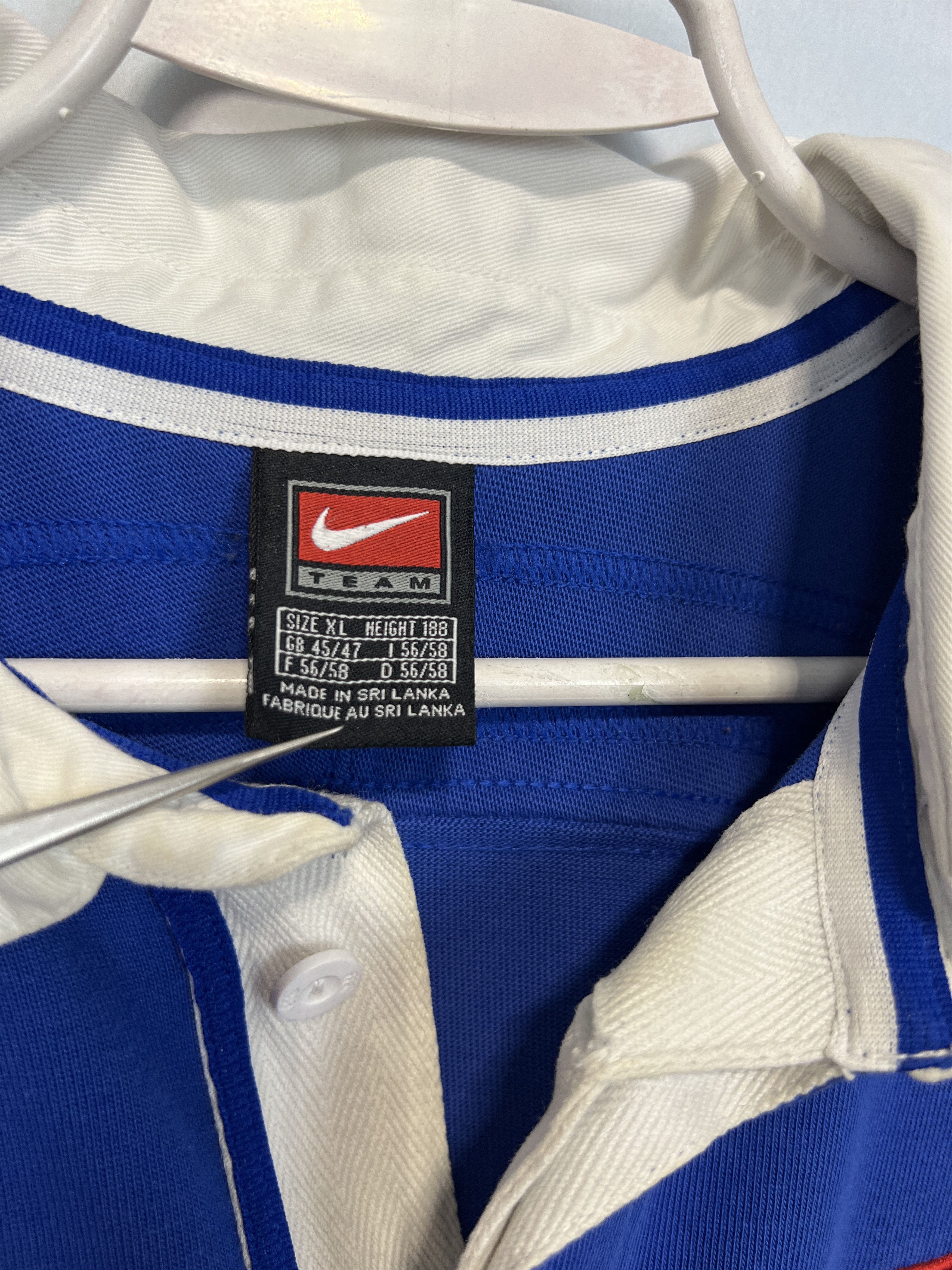 Nike Vintage 90's France Rugby Union Long Sleeve Jersey Trikot Size US XL / EU 56 / 4 - 6 Thumbnail