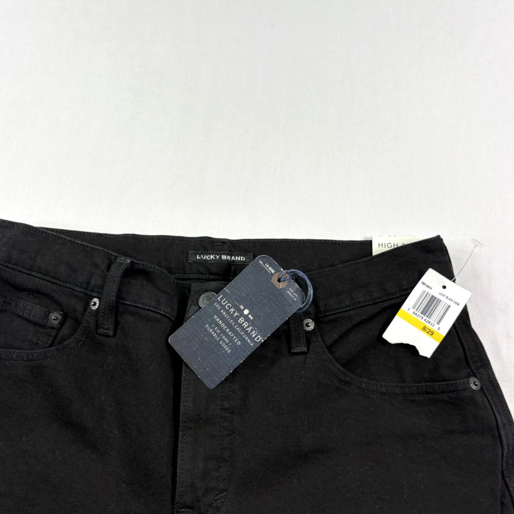 Lucky Brand Lucky Brand Jeans Womens 8/29 Black Mid Rise Straight Ankle Fringed Hem NEW READ Size 30" / US 8 / IT 44 - 2 Thumbnail