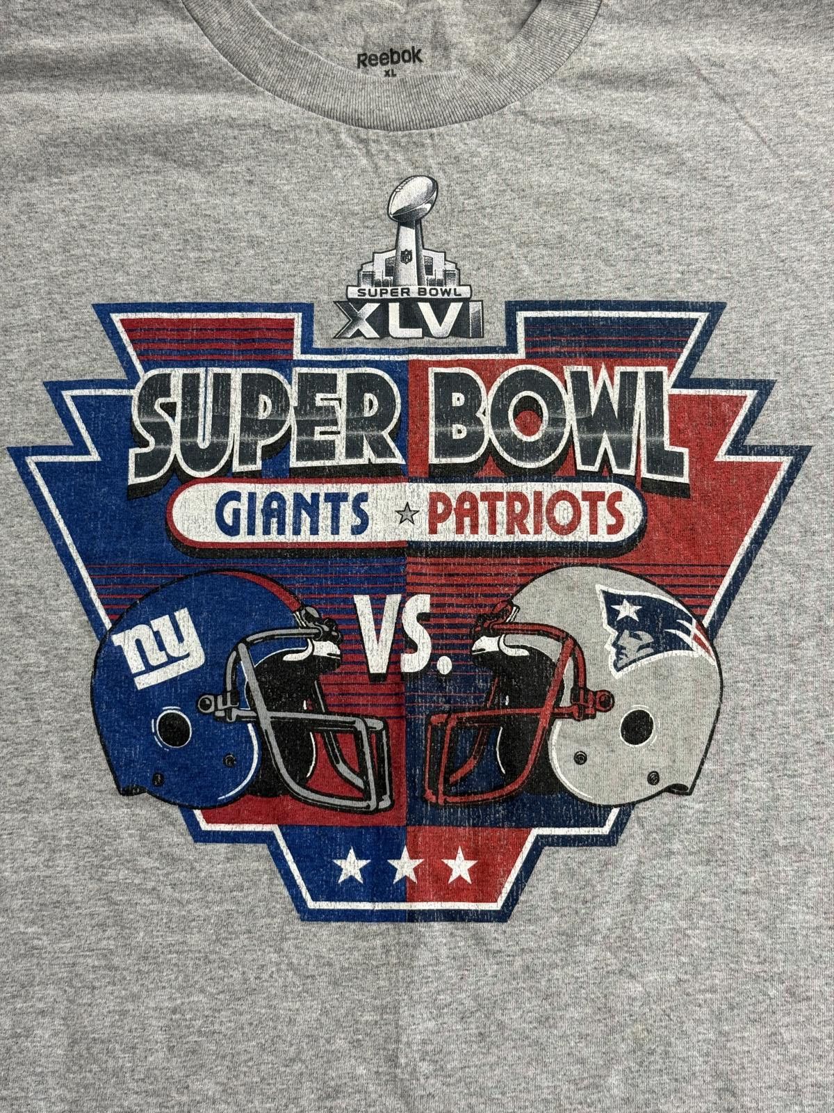 Reebok Reebok NFL Super Bowl XLVI T-shirt Ny Giants vs Patriots XL Size US XL / EU 56 / 4 - 3 Thumbnail