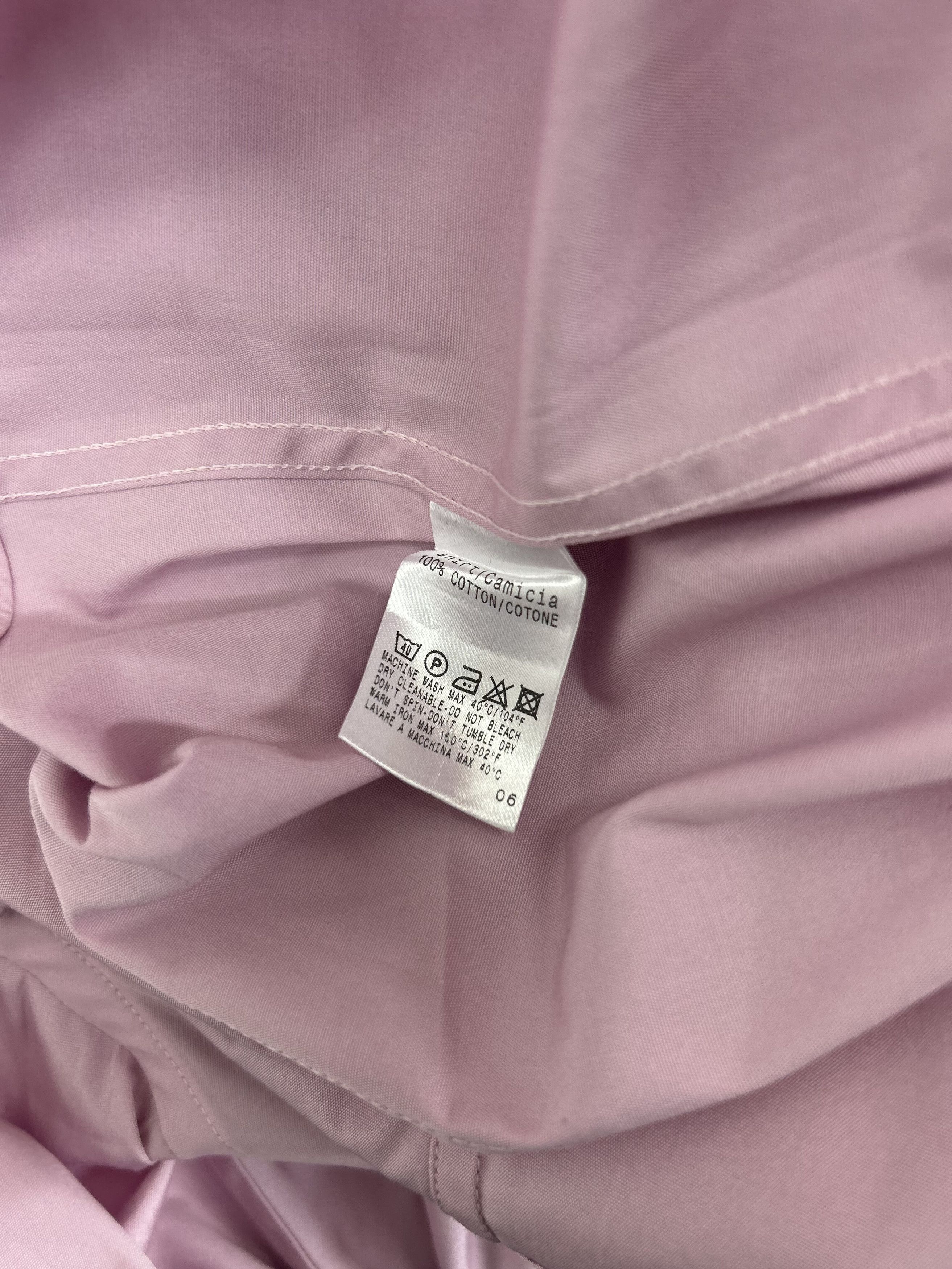 Gucci Gucci Pink Slim Fit Darted Shirt With Double Button Collar Size US L / EU 52-54 / 3 - 6 Thumbnail