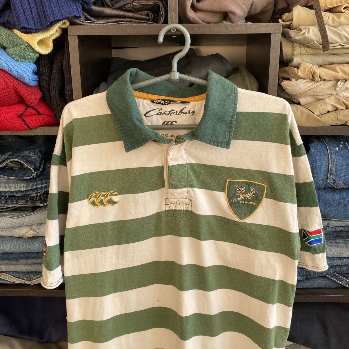 Canterbury of New Zealand Vintage Canterbury South Africa big logo 90’s rugby polo Size US XXL / EU 58 / 5 - 2 Thumbnail
