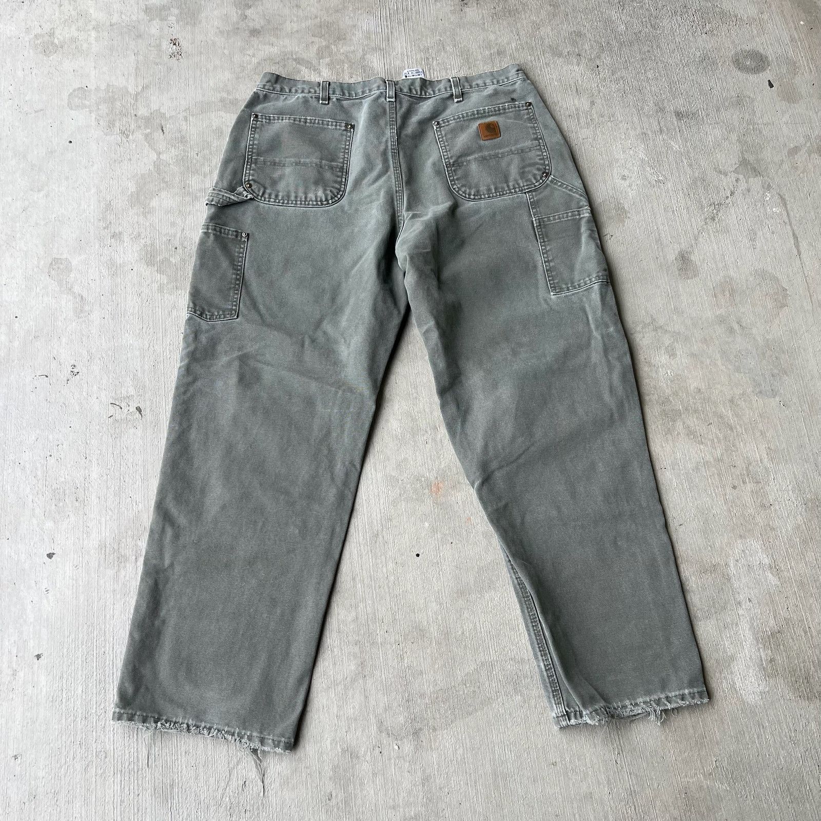 Carhartt × Vintage Carhartt MOS green double knee work wear carpenter pants Size US 35 - 5 Thumbnail
