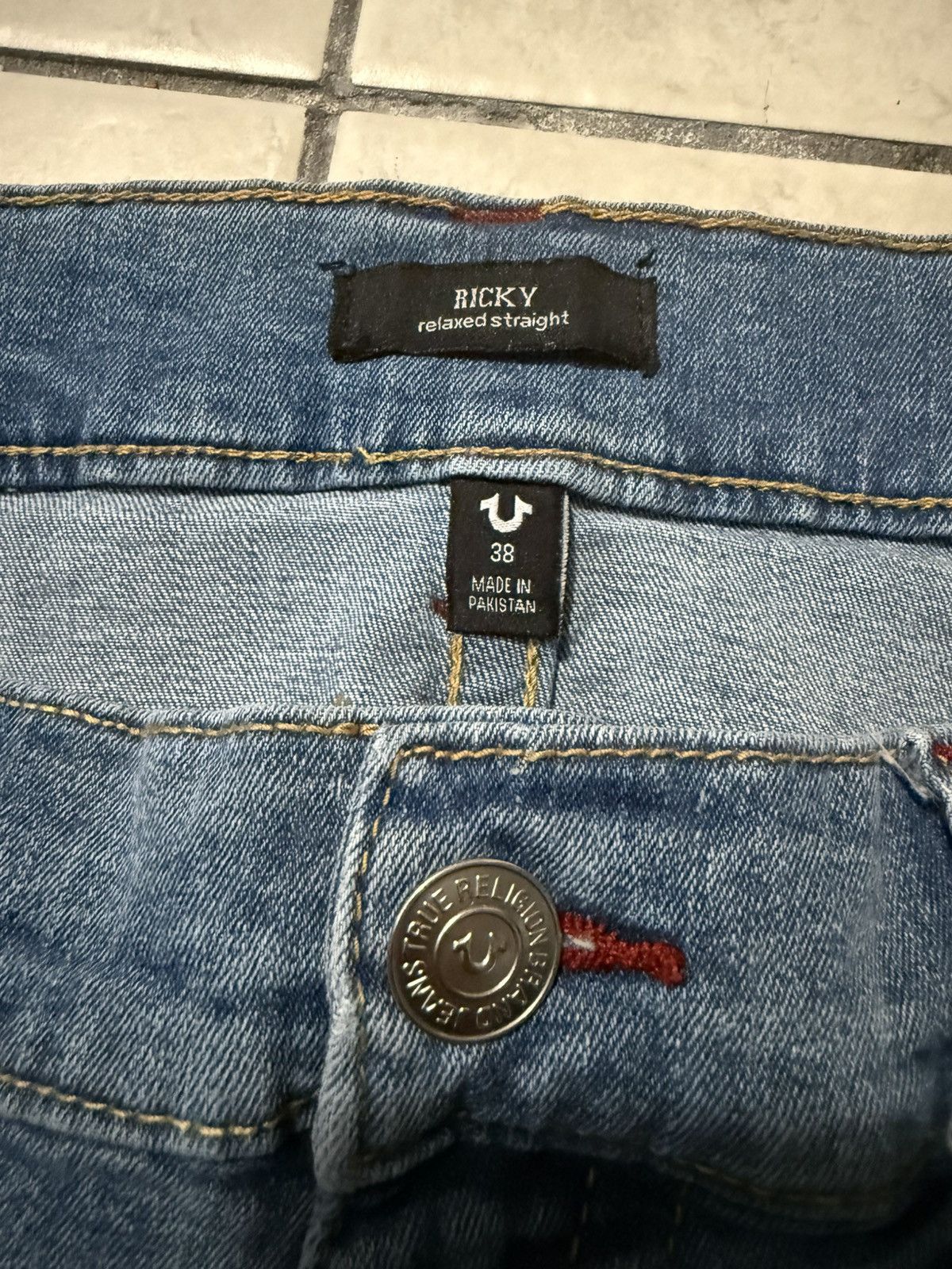 True Religion True Religion Ricky Relaxed Straight Jeans Size US 38 / EU 54 - 3 Thumbnail