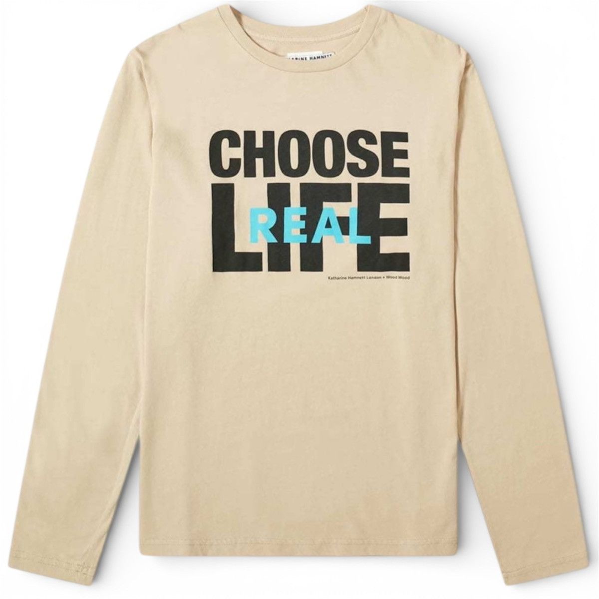 Katharine Hamnett London KATHARINE HAMNETT X WOOD WOOD “CHOOSE REAL LIFE” LONG SLEEVE Size US XL / EU 56 / 4 - 1 Thumbnail