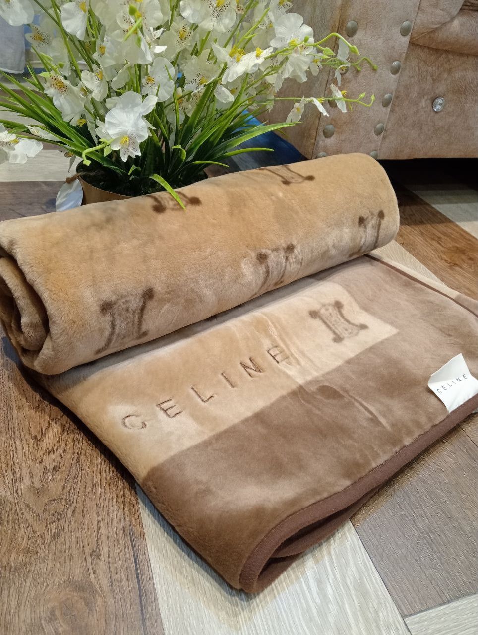 Celine LUXURY CELINE MONOGRAM VELVET BLANKET - SIZE 140cm X 100cm Size ONE SIZE - 7 Thumbnail