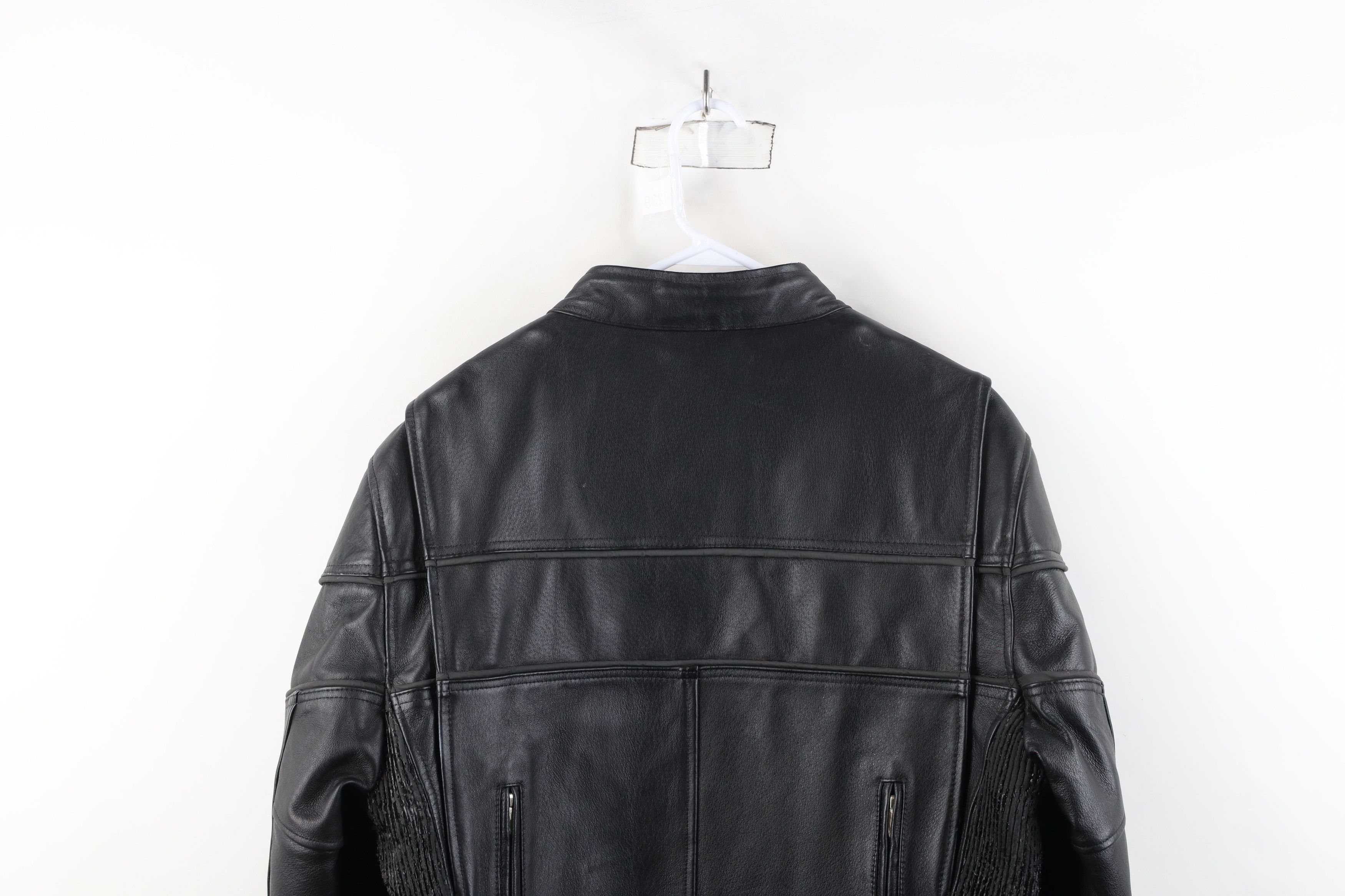Vintage Vintage 90s Streetwear Lined Leather Motorcycle Jacket Size US L / EU 52-54 / 3 - 15 Thumbnail