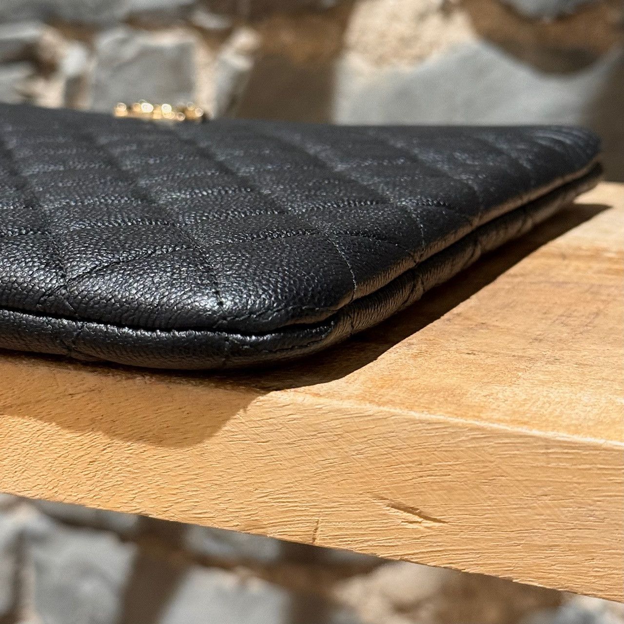 Chanel Chanel Black Caviar Quilted Medium Boy O-Case Pouch Size ONE SIZE - 8 Thumbnail
