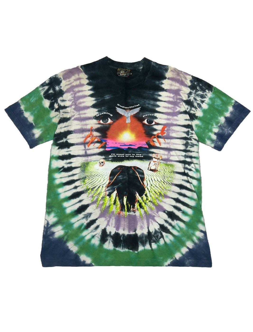 Superficial “Dark Side Of My Head” Tie Dye Tee