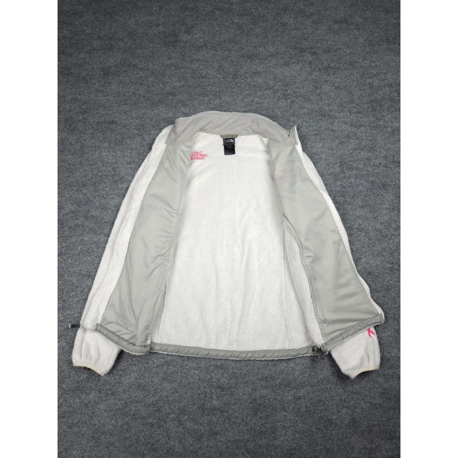 The North Face The North Face Jacket Womens Medium White Pink Fleece Full Zip Outdoor Sweater Full Zip Lightweight Zipped Pockets Casual Travel Women Regular Jacket Size M / US 6-8 / IT 42-44 - 5 Thumbnail