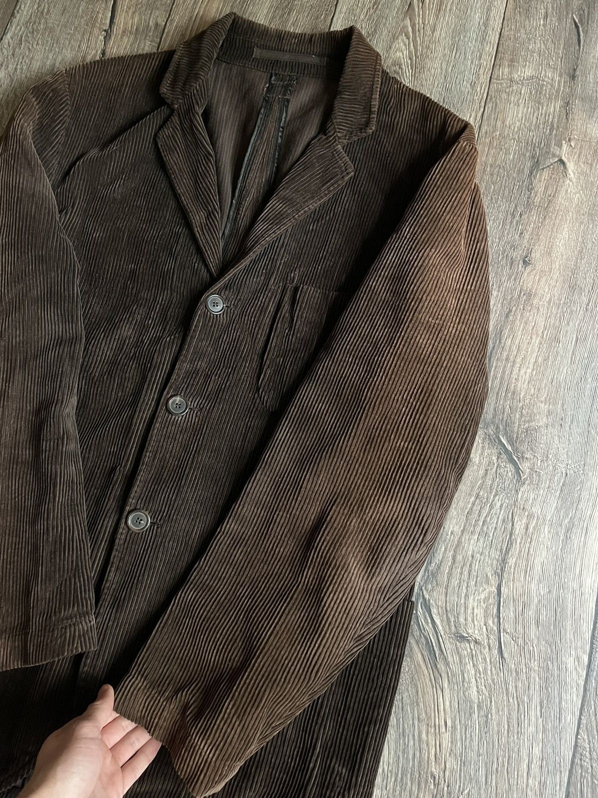C.P. Company × Massimo Osti Vintage 00s C.P. Company 3 Buttons Velvet Italian Blazer Size 52R - 5 Thumbnail