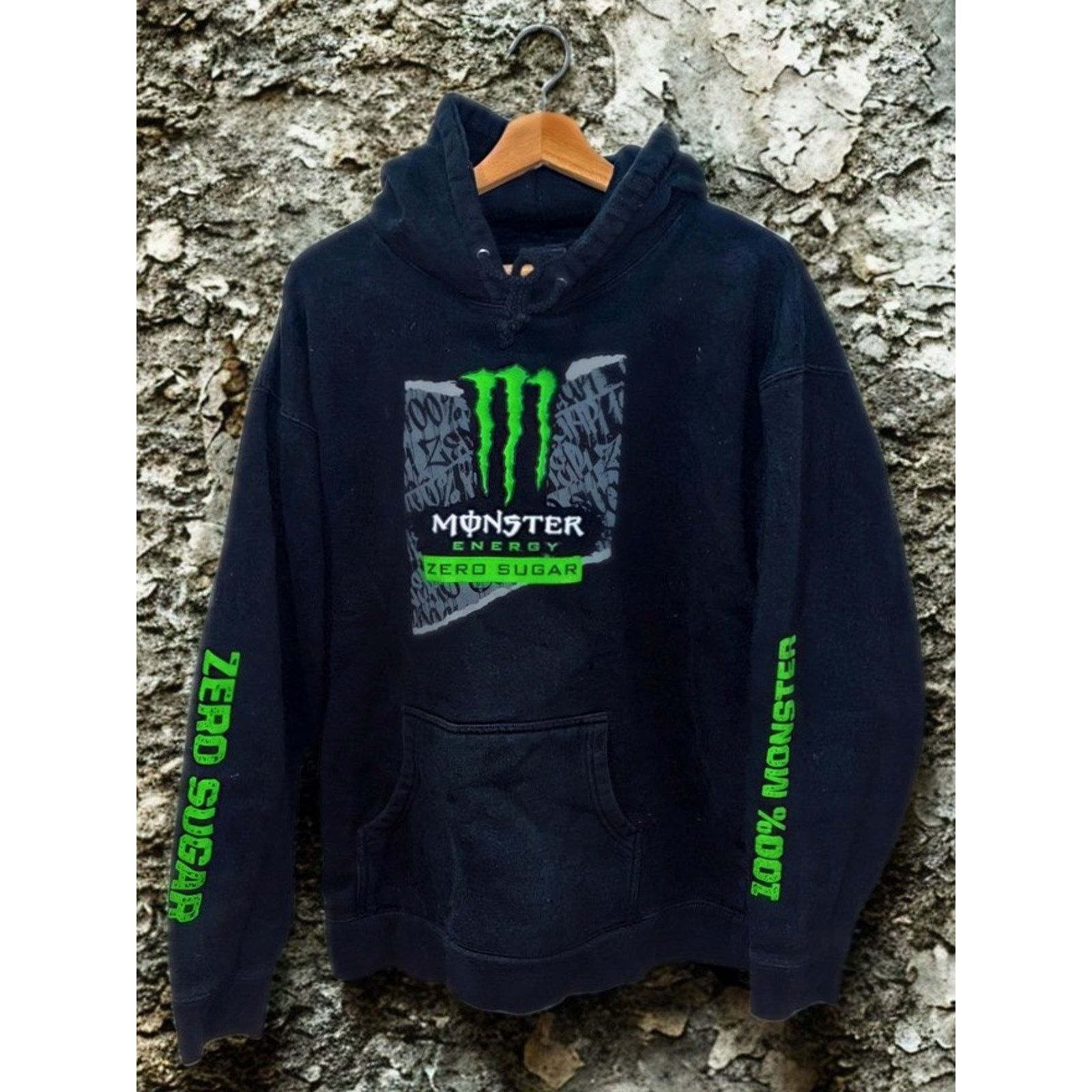 Other Monster Energy Hoodie XL Black Zero Sugar Graphic Pullover Size US XL / EU 56 / 4 - 6 Thumbnail