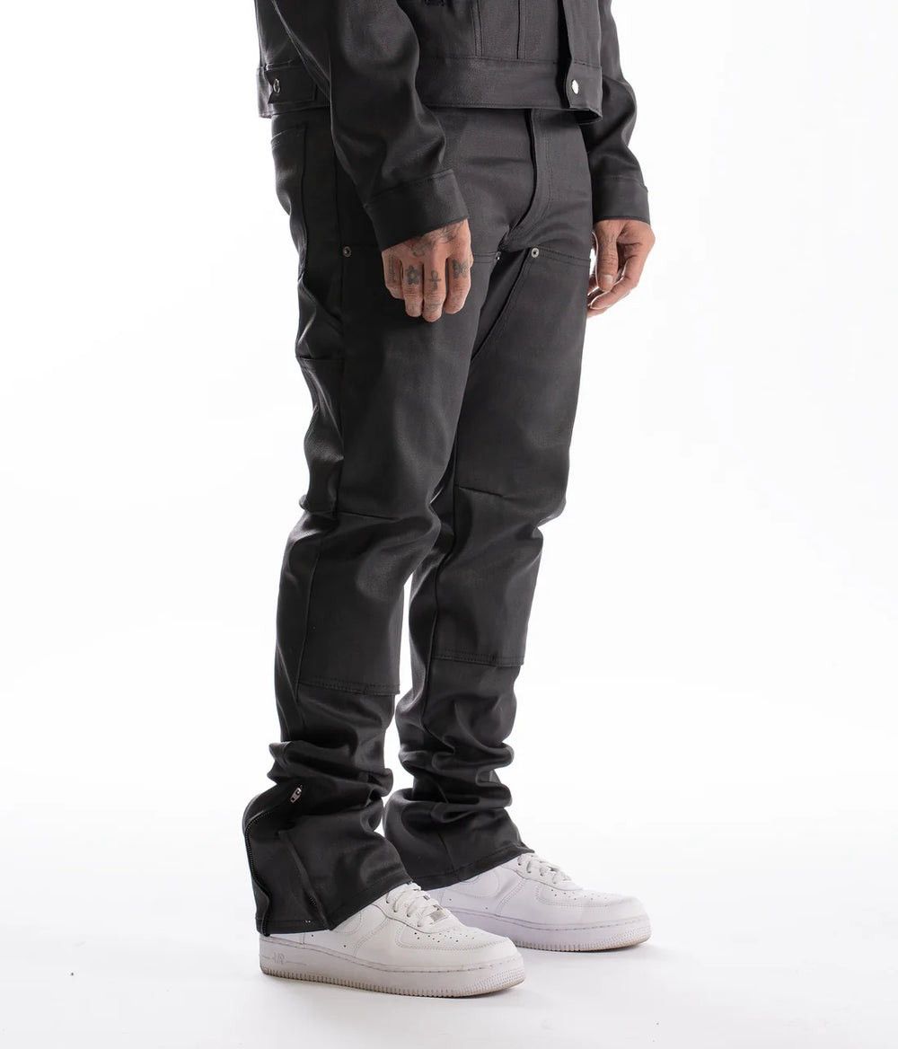 Mintcrew Mintcrew "Coated Denim" Carpenter Black Jeans Size US 44 / EU 60 - 8 Thumbnail