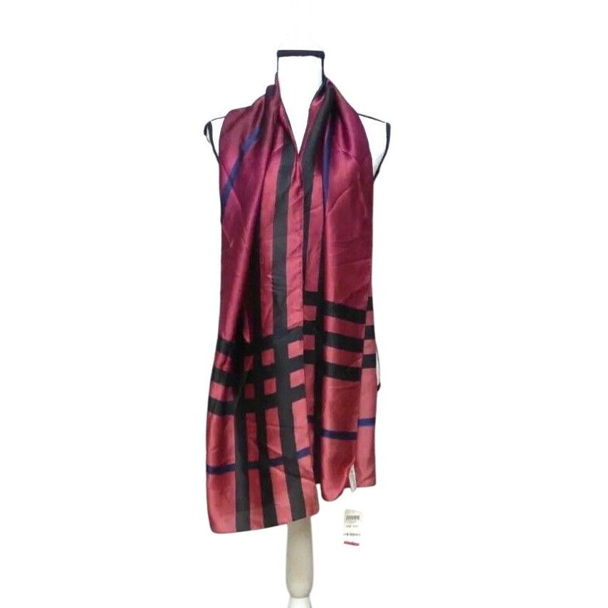 Giani Bernini Giani Bernini Ombré Plaid Oblong Scarf, OS, Red Size ONE SIZE - 2 Thumbnail