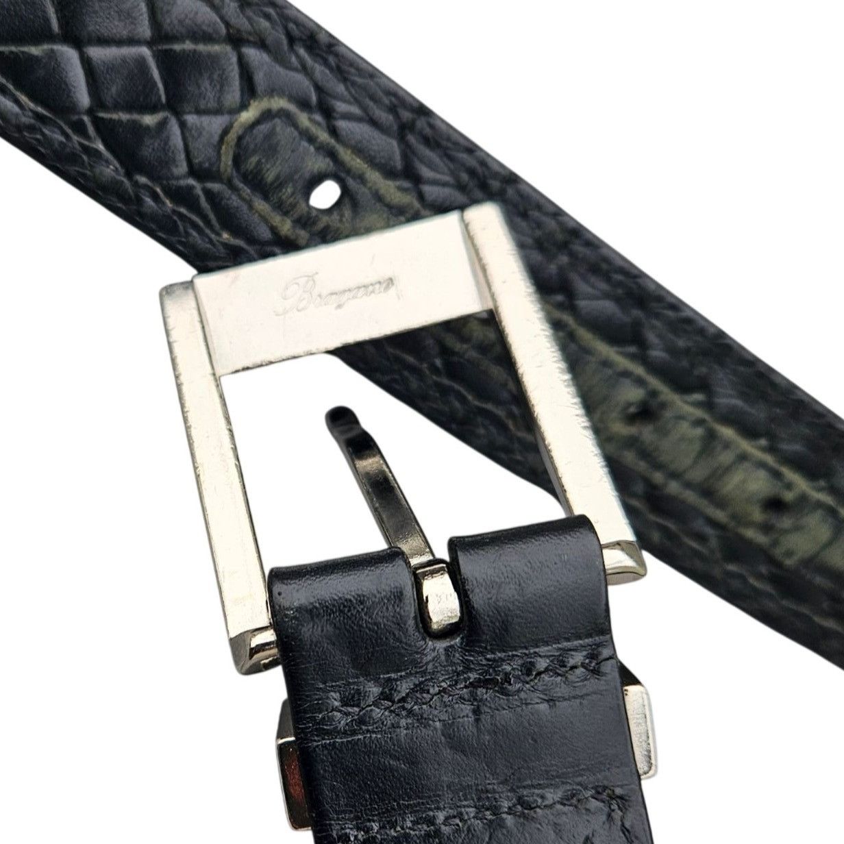 Bragano Bragano Black Woven Leather Belt Mens Made in Canada XL 41–4 Size 42 - 12 Thumbnail