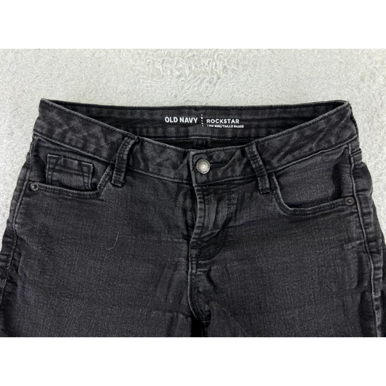 Old Navy Old Navy Rockstar Skinny Jeans Womens 4 Black Low Rise Denim 27" Inseam 90s Retro Size 27" / US 4 / IT 40 - 4 Thumbnail