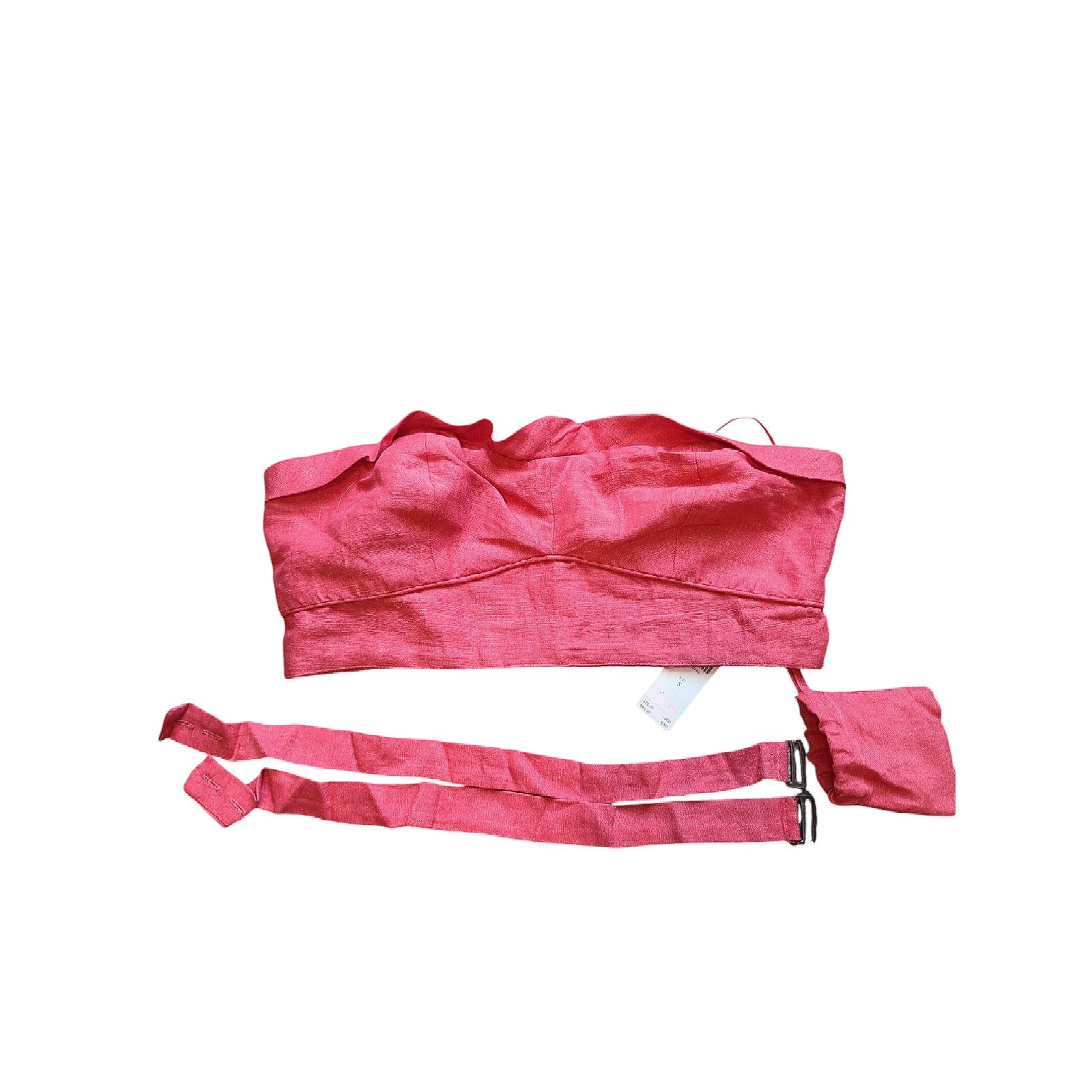 Anthropologie Maeve Anthropologie Red Linen Bustier Top Size Small NWT Size S / US 4 / IT 40 - 3 Thumbnail