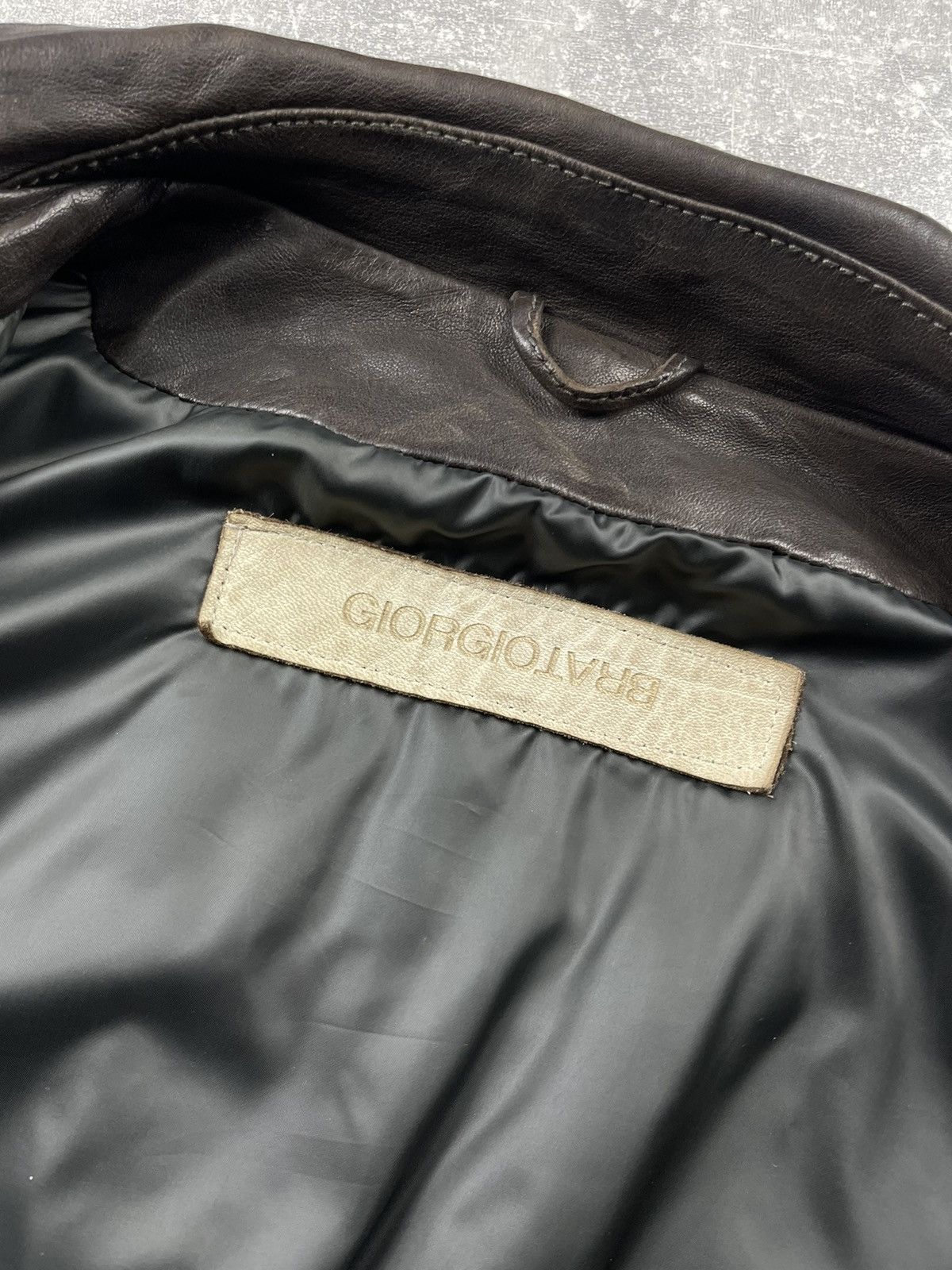 Giorgio Brato Giorgio Brato Dark Brown Vegetable-Tanned Leather Jacket Size US S / EU 44-46 / 1 - 11 Thumbnail