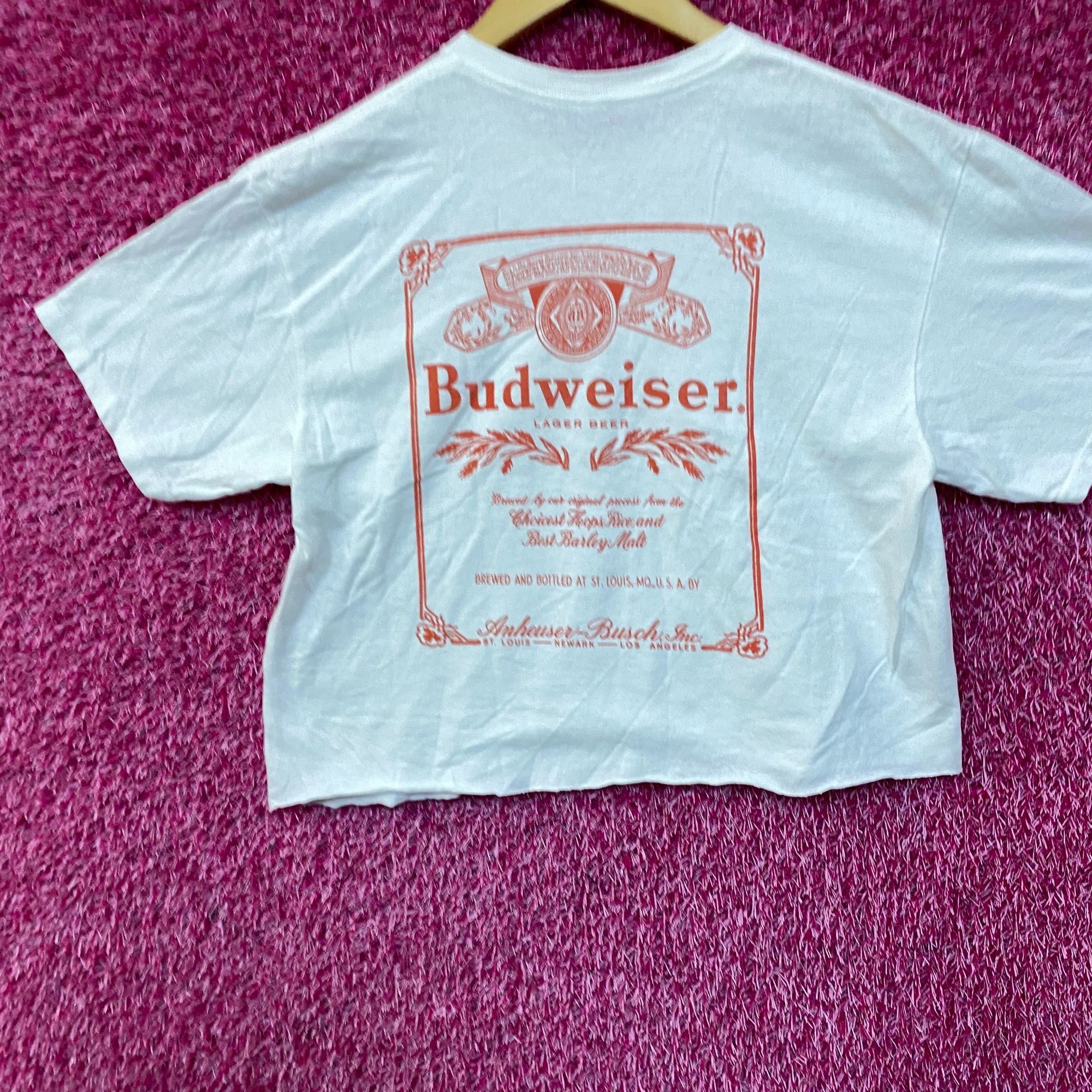 Junk Food World Renowned Budweiser King Of Beers Crop Top Promo T-Shir Size S / US 4 / IT 40 - 3 Thumbnail