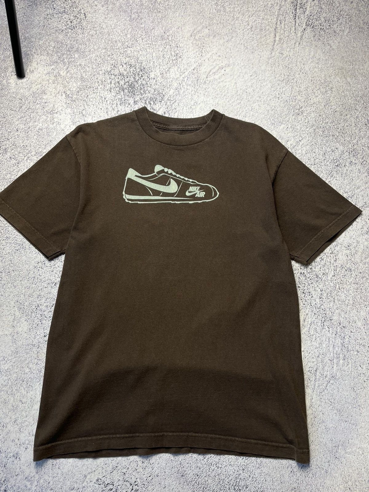 Nike Vintage Nike Brown T Shirt Cortez Big Logo Y2K Streetwear Size US M / EU 48-50 / 2 - 3 Thumbnail