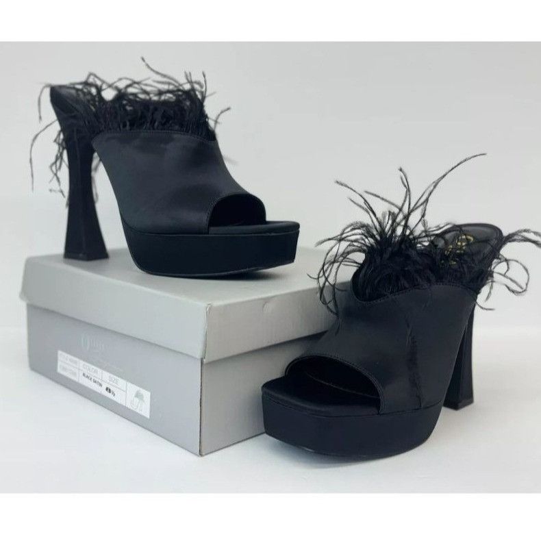 Other OLIVIA FERGUSON / Funkietowe / Black / Feather / Trim Platfo Size US 8.5 / IT 38.5 - 7 Thumbnail