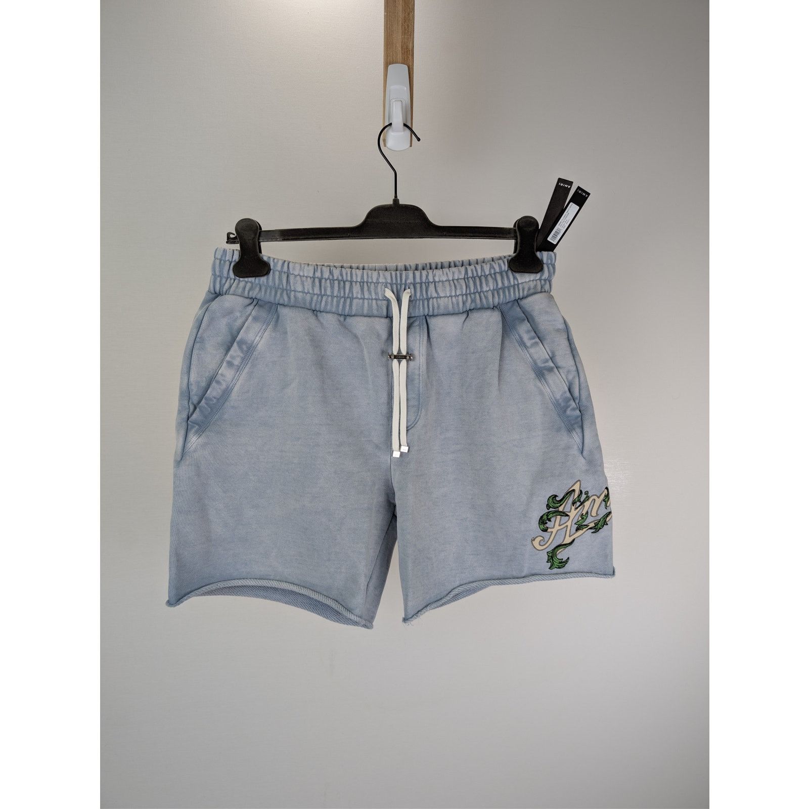 Amiri o1rshd1 Amiri Filigree Sweatshort Shorts in Ashley Blue Size US 34 / EU 50 - 1 Thumbnail