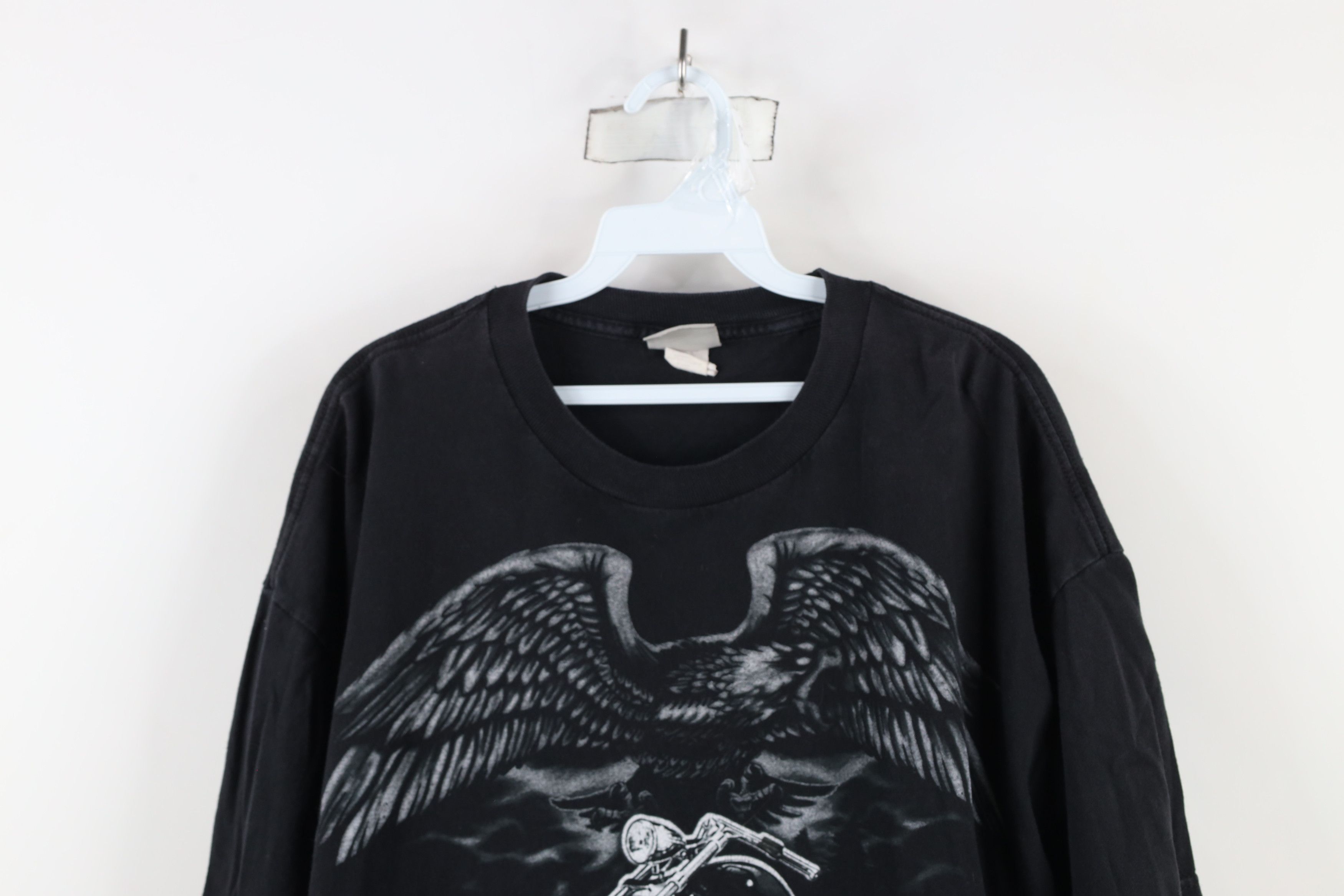 Vintage Vintage 90s Streetwear Hard Ride Hard Motorcycle T-Shirt Size US XXL / EU 58 / 5 - 2 Thumbnail