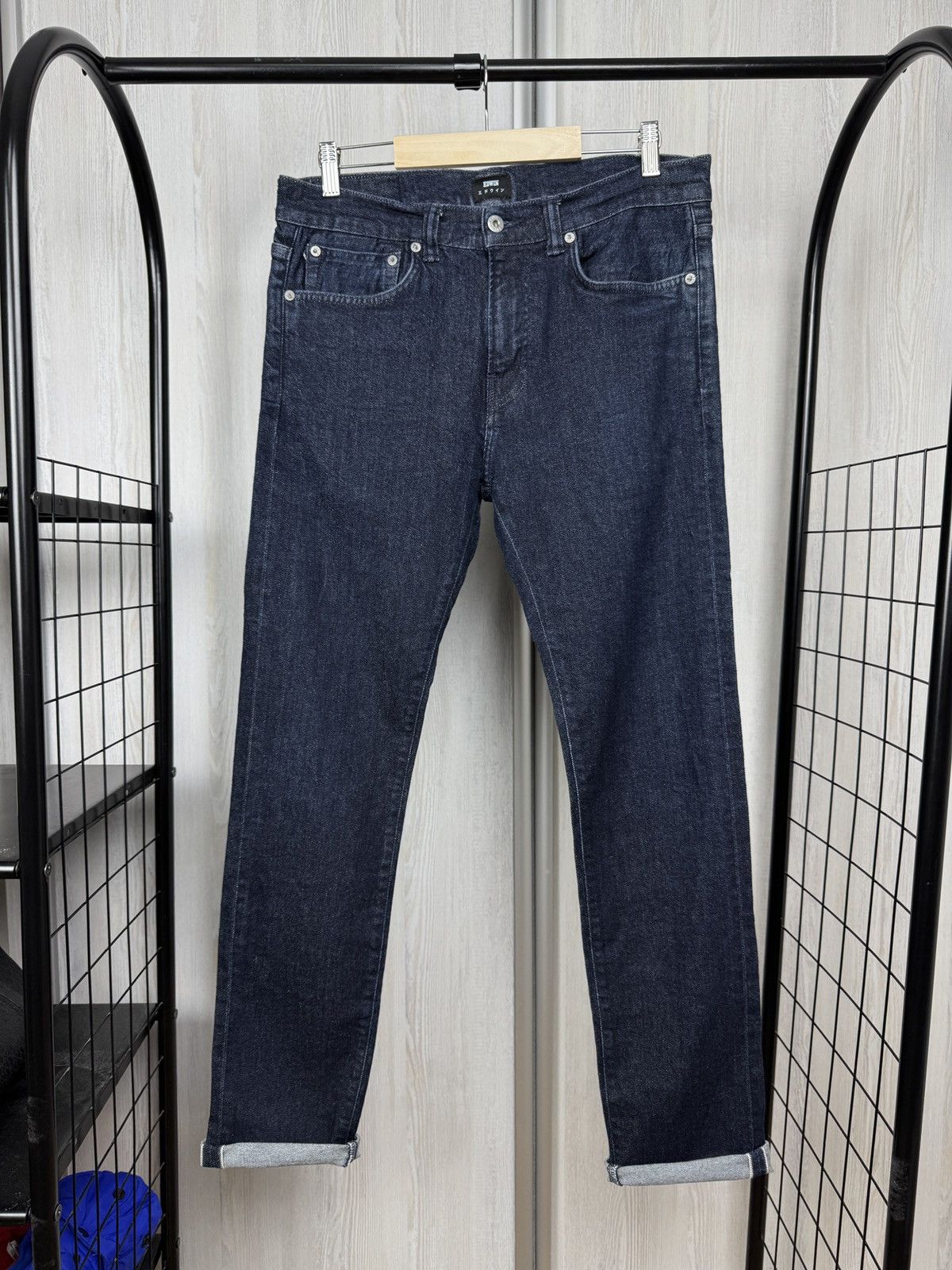 Edwin Edwin ED-80 Slim Tapered Navy blue selvedge denim jeans Size US 32 / EU 48 - 2 Thumbnail