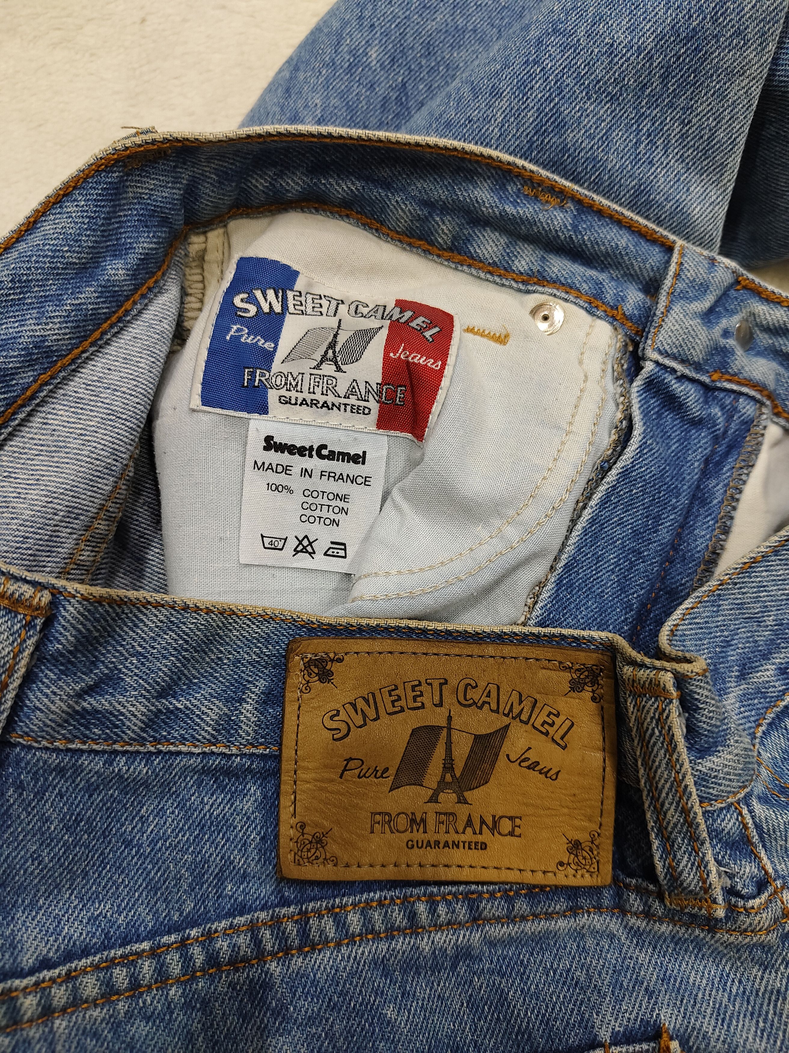 Japanese Brand 🔥Vtg Sweet Camel 🇫🇷 High Waist Washed Jeans Size 28" / US 6 / IT 42 - 7 Thumbnail