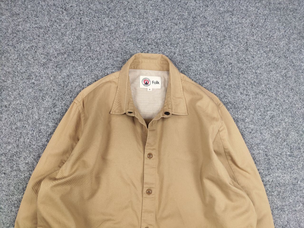 Folk Folk Design Camden Town Beige Logo Casual Button Down Shirt Size US L / EU 52-54 / 3 - 7 Thumbnail
