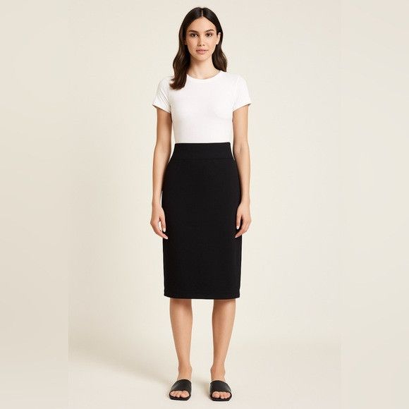 Velvet Velvet by Graham & Spencer Black Stretch Knit Skirt Size S Size 26" / US 2 / IT 38 - 1 Thumbnail